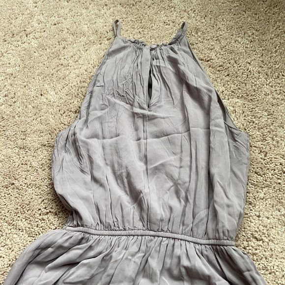 Spring maxi dress, grey blue teal pastel casual dress long dress - Picture 5 of 6